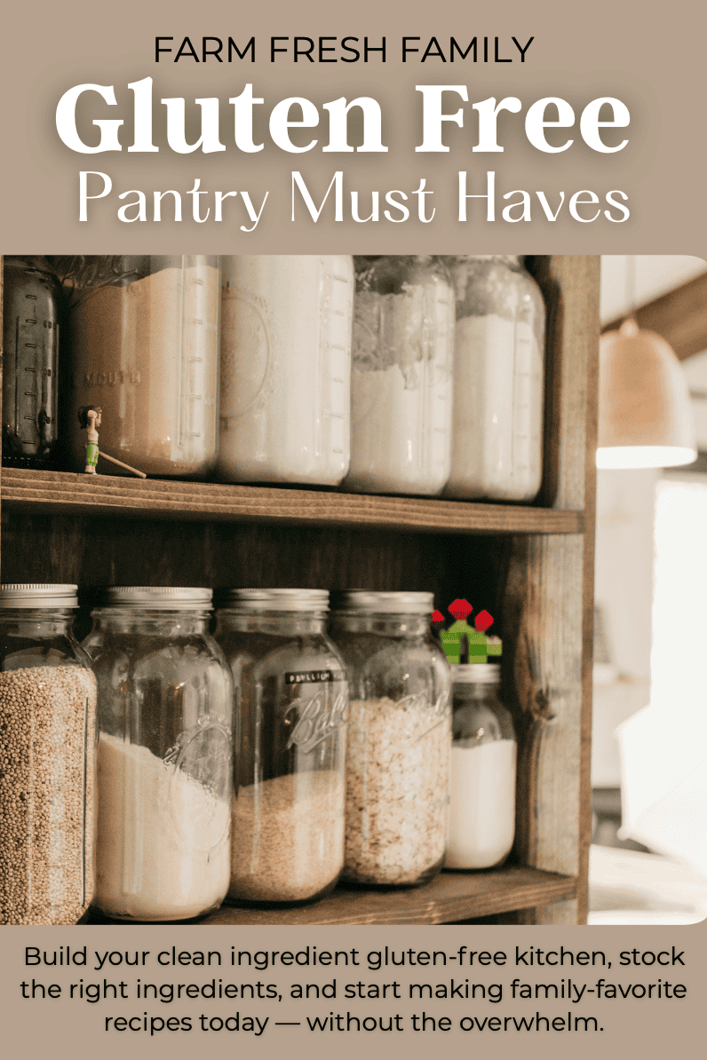 Gluten-free pantry staples stored in jars for healthy, allergy-friendly meals.