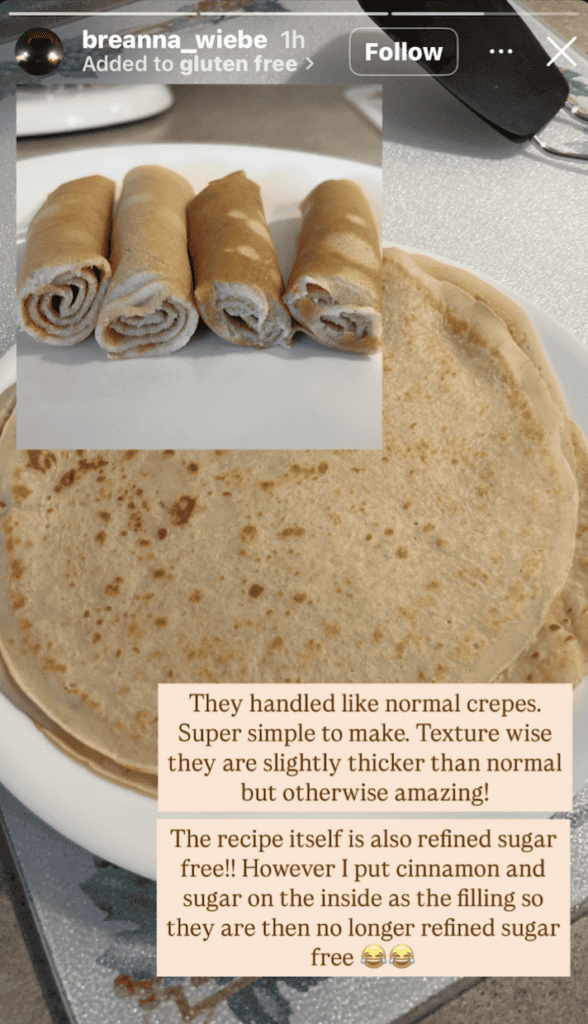 Close-up of gluten-free crepes rolled and a cooked crepe on a plate, perfect for gluten-free recipes.
